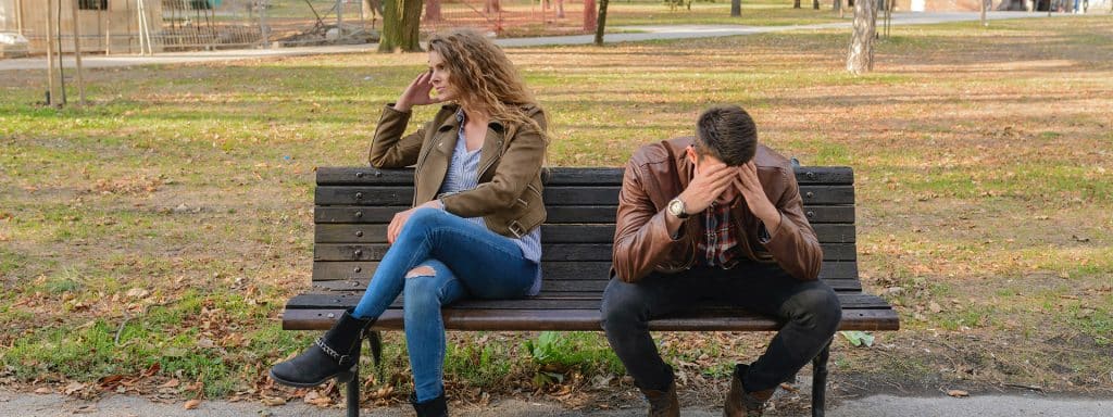 Unhappy couple.